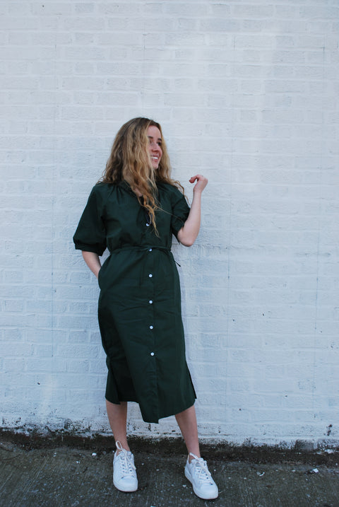 Poplin 3/4 Sleeve Dress